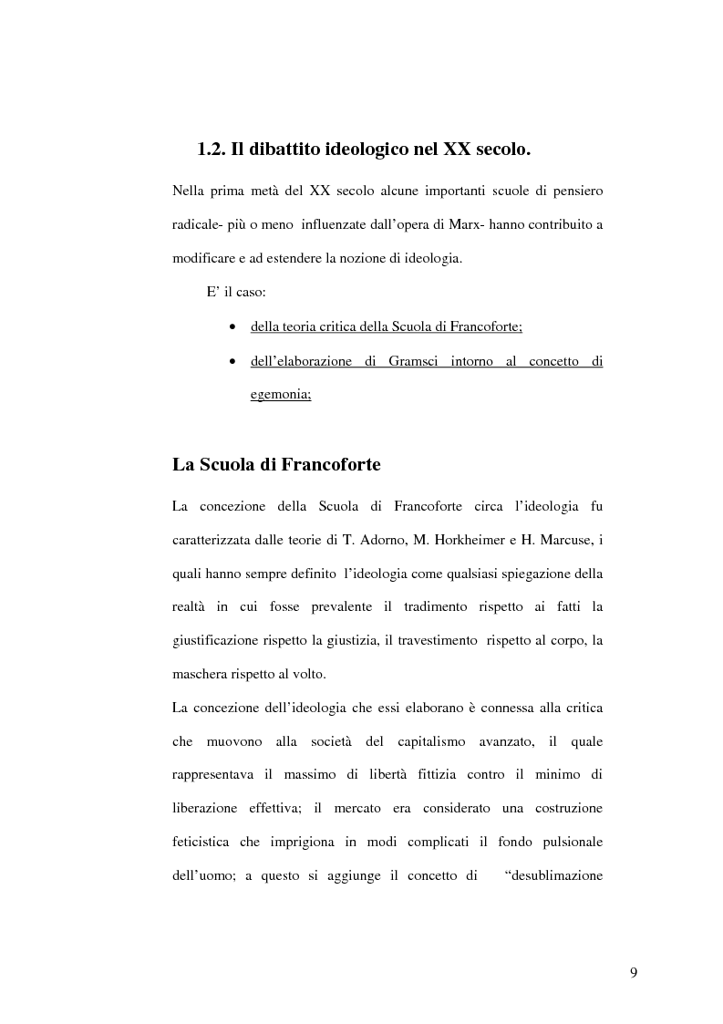 Anteprima della tesi: Direttrici interpretative dell'ideologia, Pagina 11