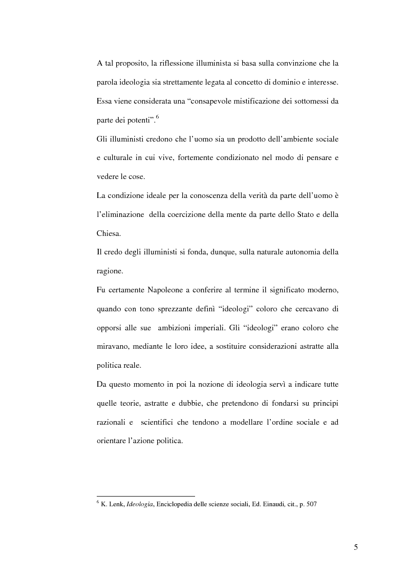 Anteprima della tesi: Direttrici interpretative dell'ideologia, Pagina 7