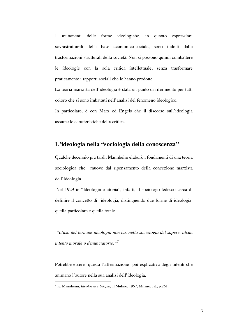 Anteprima della tesi: Direttrici interpretative dell'ideologia, Pagina 9