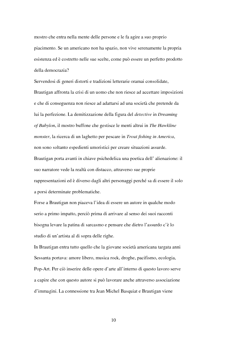 Anteprima della tesi: Luci ed ombre di Richard Gary Brautigan, Pagina 2