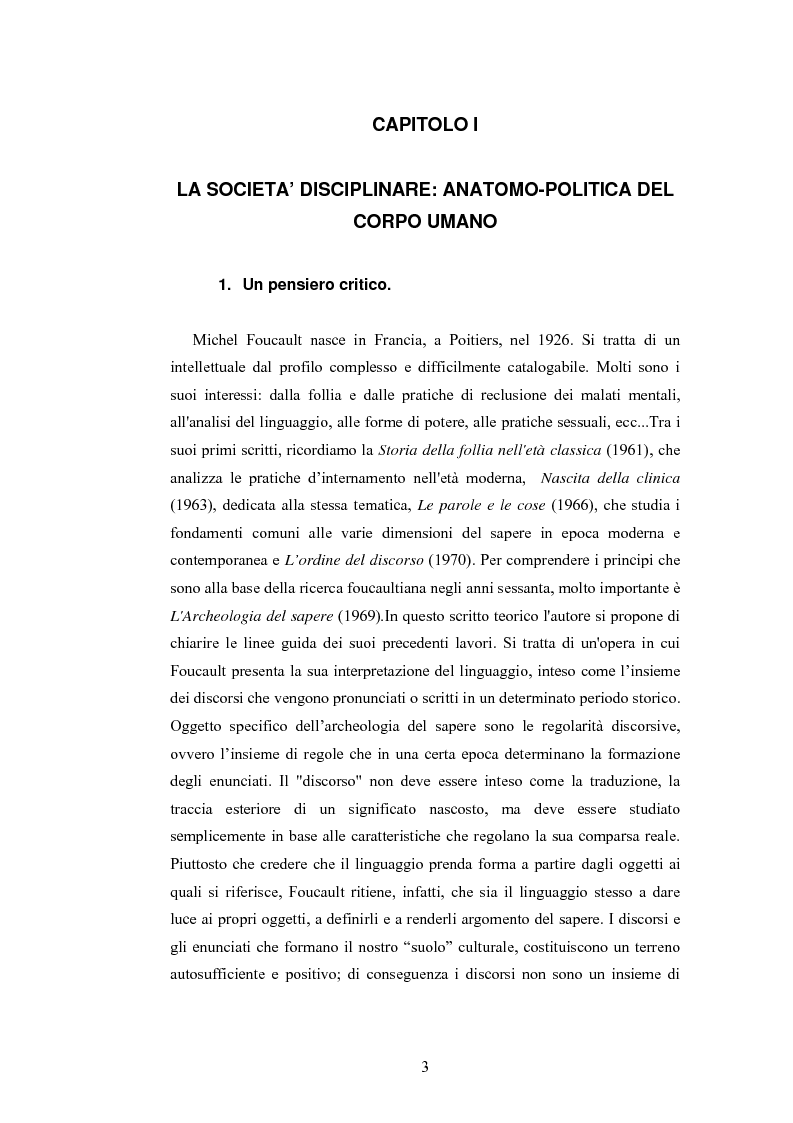 Anteprima della tesi: Tra biopotere e biopolitica. A partire da Michel Foucault, Pagina 3
