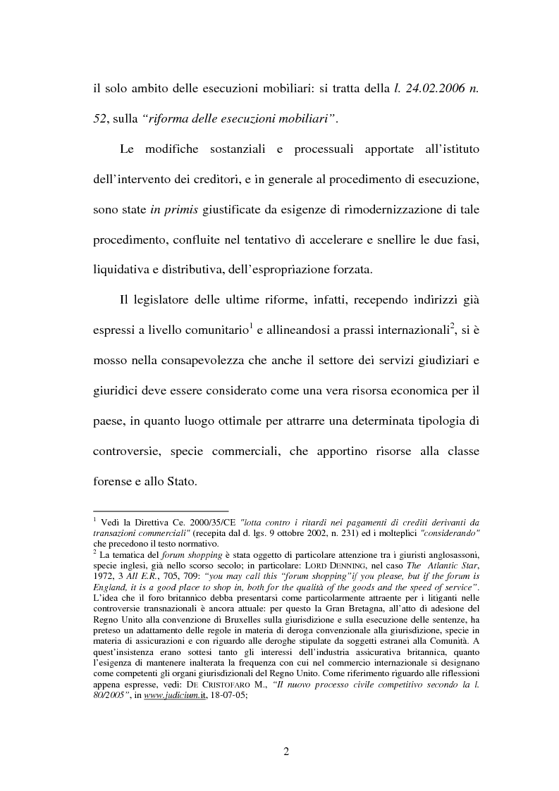 Anteprima della tesi: L'intervento dei creditori nel procedimento di espropriazione forzata, Pagina 2