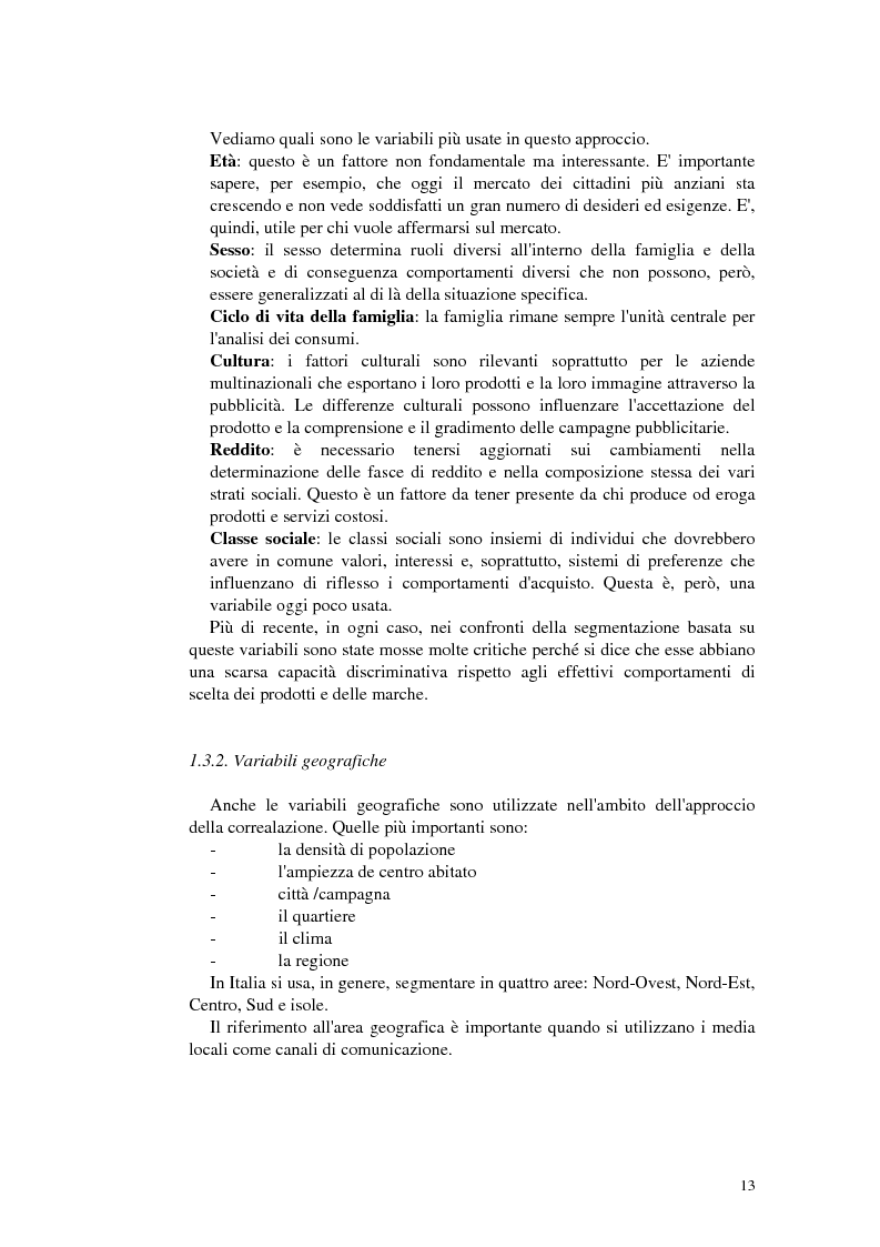 Anteprima della tesi: Posizionamento e comunicazione pubblicitaria: il caso Ferrarelle, Pagina 9
