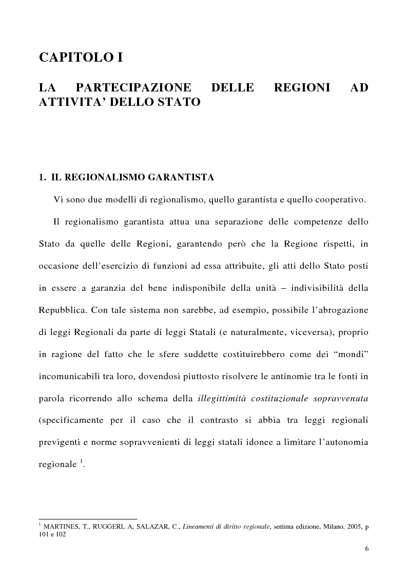 Anteprima della tesi: Il principio di leale collaborazione tra Stato e Regioni, Pagina 2