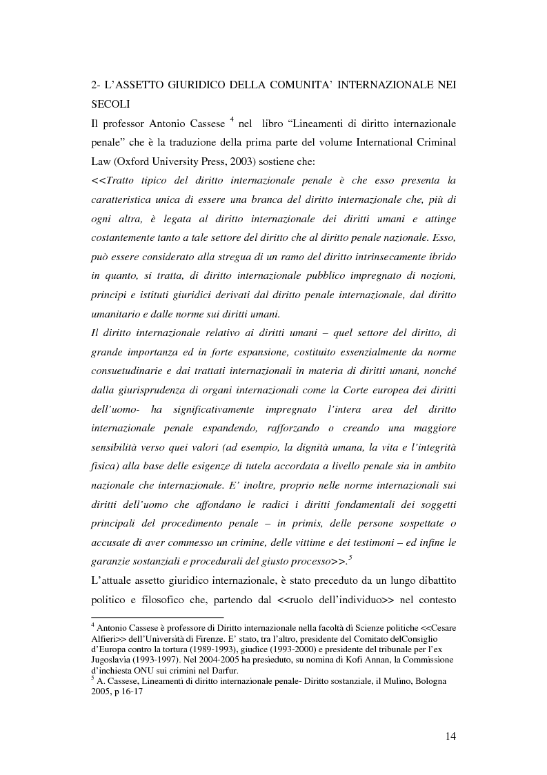 Anteprima della tesi: La giurisdizione internazionale ''dai tribunali ad hoc alla corte penale internazionale'', Pagina 6