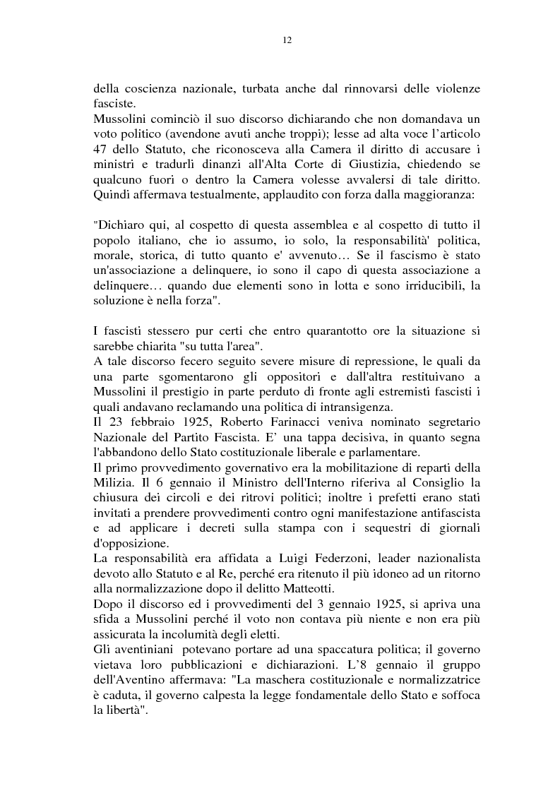 Anteprima della tesi: Il gran consiglio del fascismo sotto l'aspetto politico - giuridico, Pagina 12