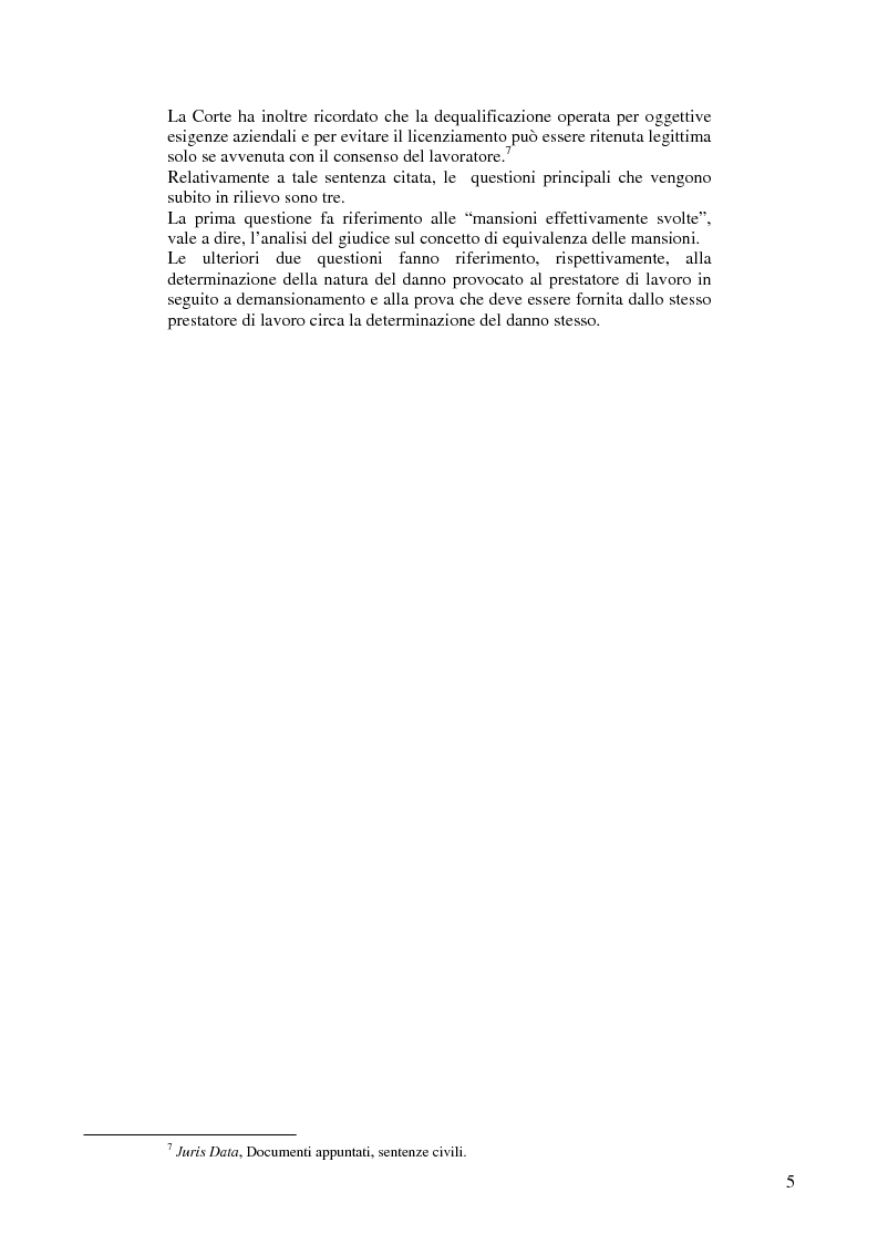 Anteprima della tesi: Il danno da demansionamento, Pagina 4
