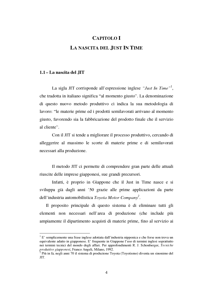 Anteprima della tesi: Effetti del Just In Time sull'organizzazione della produzione, Pagina 3