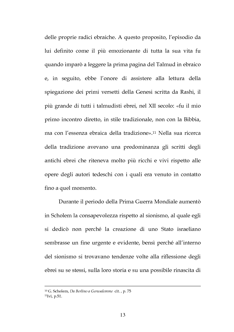 Anteprima della tesi: ''La dottrina si tramanda in silenzio e non tramite il silenzio'' Le interpretazioni della mistica ebraica nel pensiero di Gershom Scholem, Pagina 13