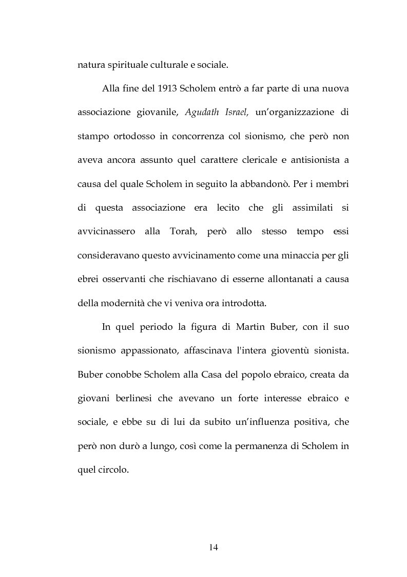 Anteprima della tesi: ''La dottrina si tramanda in silenzio e non tramite il silenzio'' Le interpretazioni della mistica ebraica nel pensiero di Gershom Scholem, Pagina 14