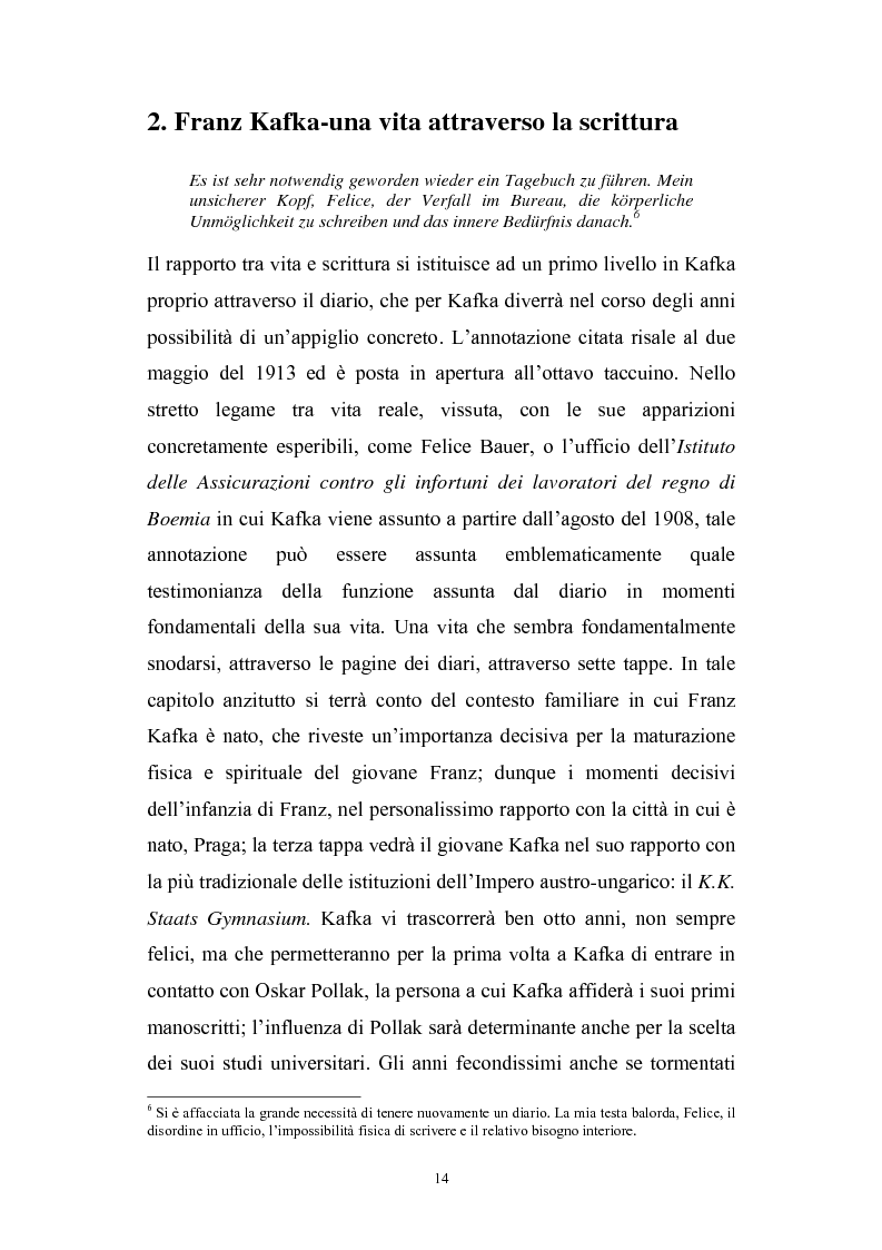 Anteprima della tesi: Motivi poetologici e storici nei Diari di Franz Kafka, Pagina 13