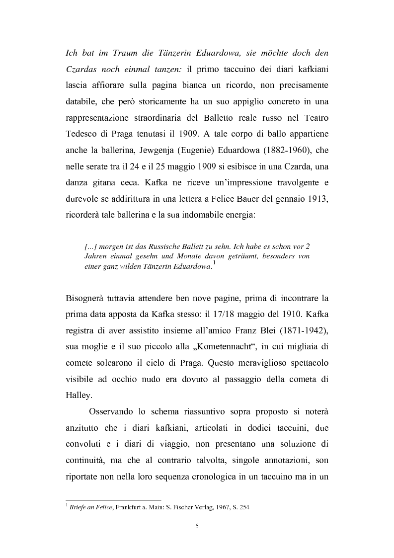Anteprima della tesi: Motivi poetologici e storici nei Diari di Franz Kafka, Pagina 4