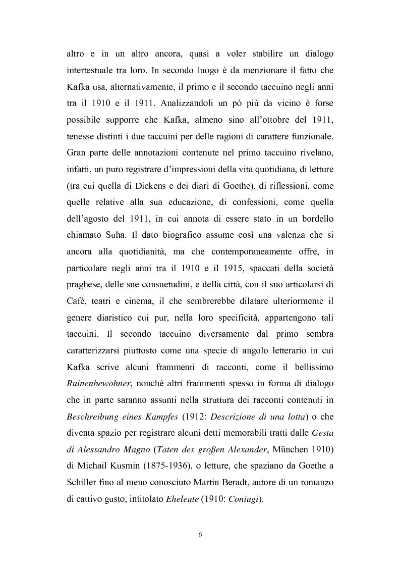 Anteprima della tesi: Motivi poetologici e storici nei Diari di Franz Kafka, Pagina 5