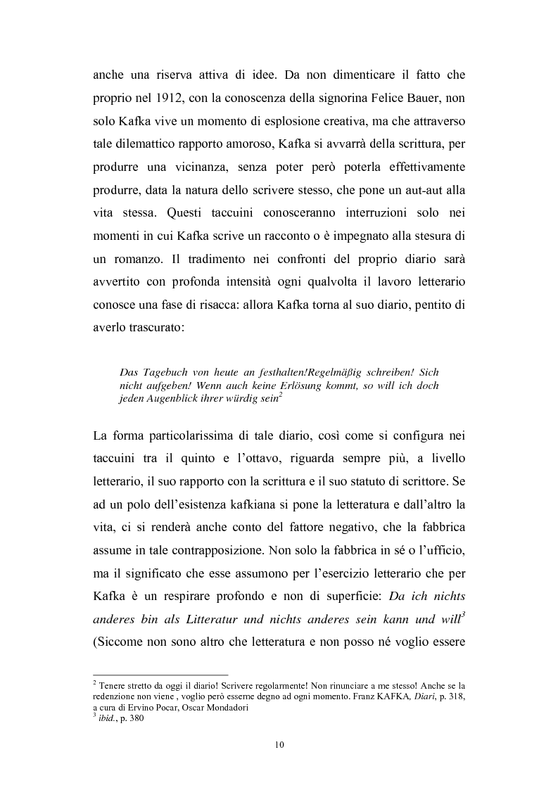Anteprima della tesi: Motivi poetologici e storici nei Diari di Franz Kafka, Pagina 9