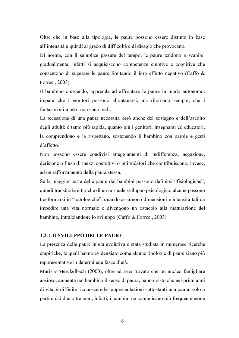 Anteprima della tesi: Le paure in età evolutiva: uno studio empirico in Valle Camonica sulla trasmissione delle paure dai genitori ai figli, Pagina 4