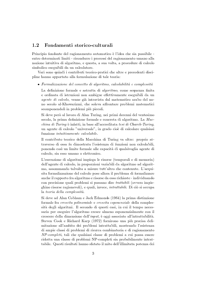 Anteprima della tesi: Dimostrazione automatica di teoremi: fondamenti teorici e strategie, Pagina 3