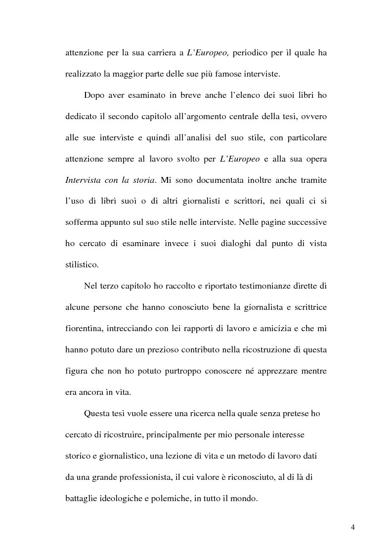 Anteprima della tesi: Le interviste nella storia di Oriana Fallaci: anatomia di una tecnica giornalistica, Pagina 3