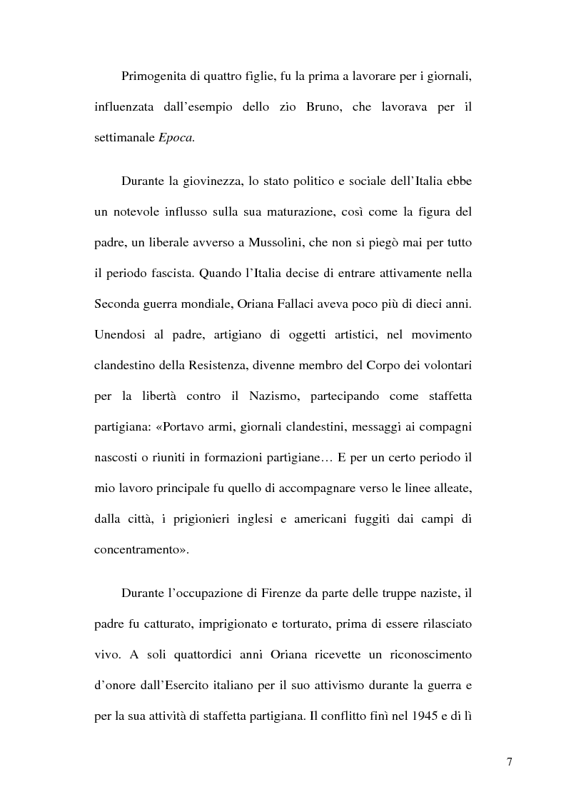 Anteprima della tesi: Le interviste nella storia di Oriana Fallaci: anatomia di una tecnica giornalistica, Pagina 6