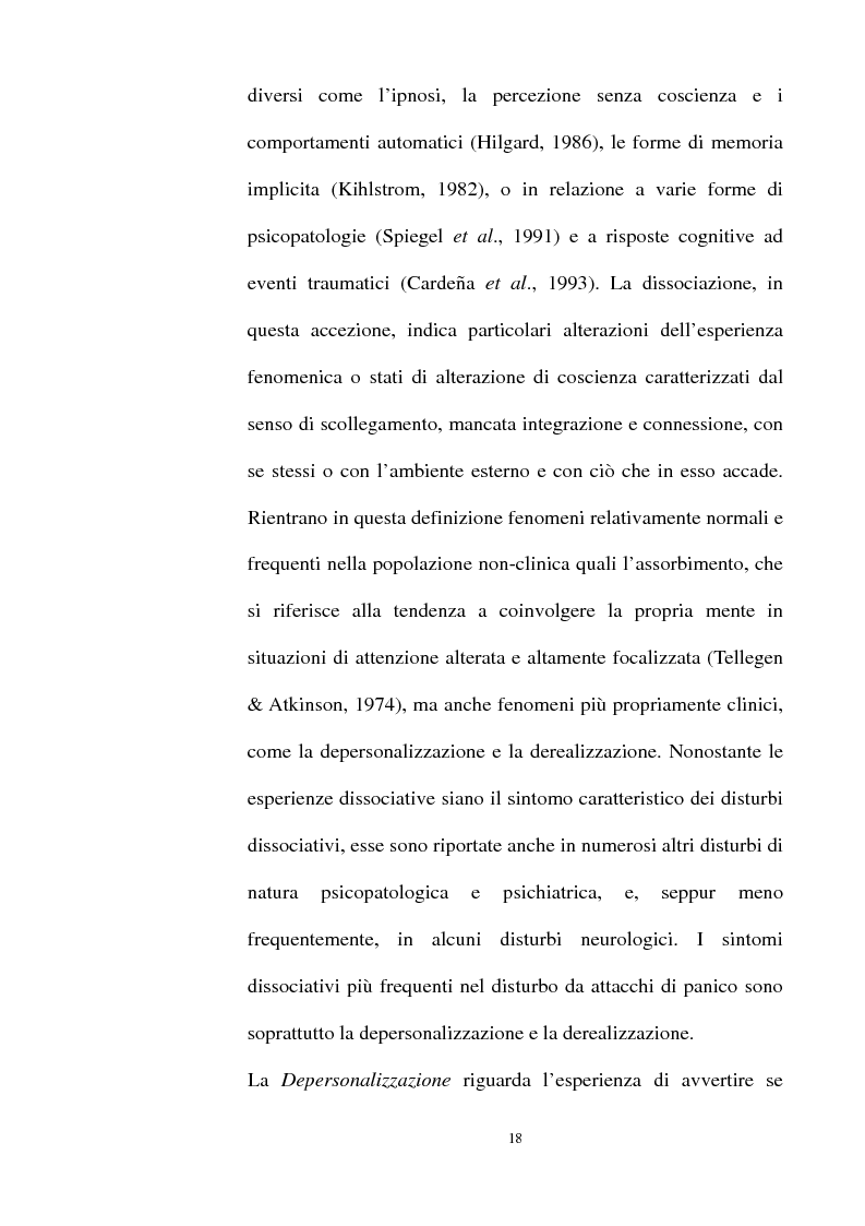 Anteprima della tesi: Ruolo delle emozioni in soggetti con disturbo di panico, Pagina 14