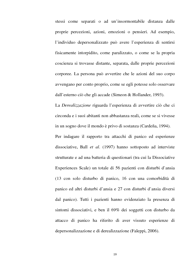 Anteprima della tesi: Ruolo delle emozioni in soggetti con disturbo di panico, Pagina 15