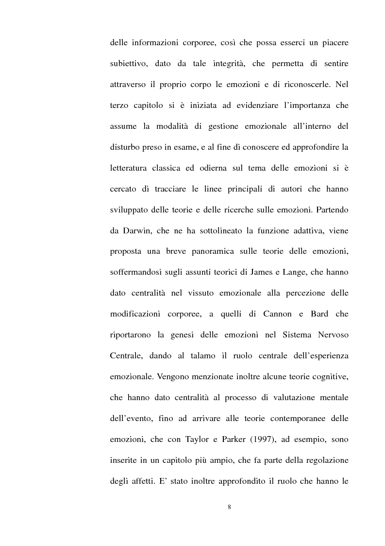 Anteprima della tesi: Ruolo delle emozioni in soggetti con disturbo di panico, Pagina 4