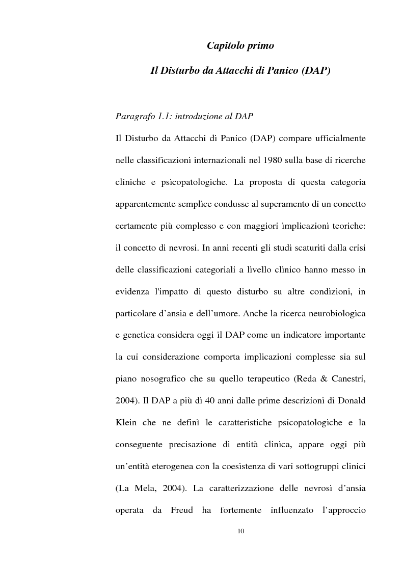 Anteprima della tesi: Ruolo delle emozioni in soggetti con disturbo di panico, Pagina 6