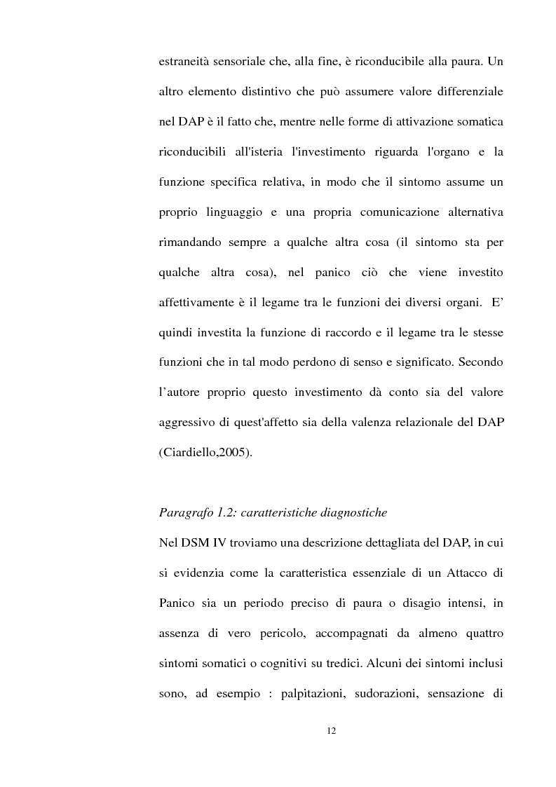 Anteprima della tesi: Ruolo delle emozioni in soggetti con disturbo di panico, Pagina 8
