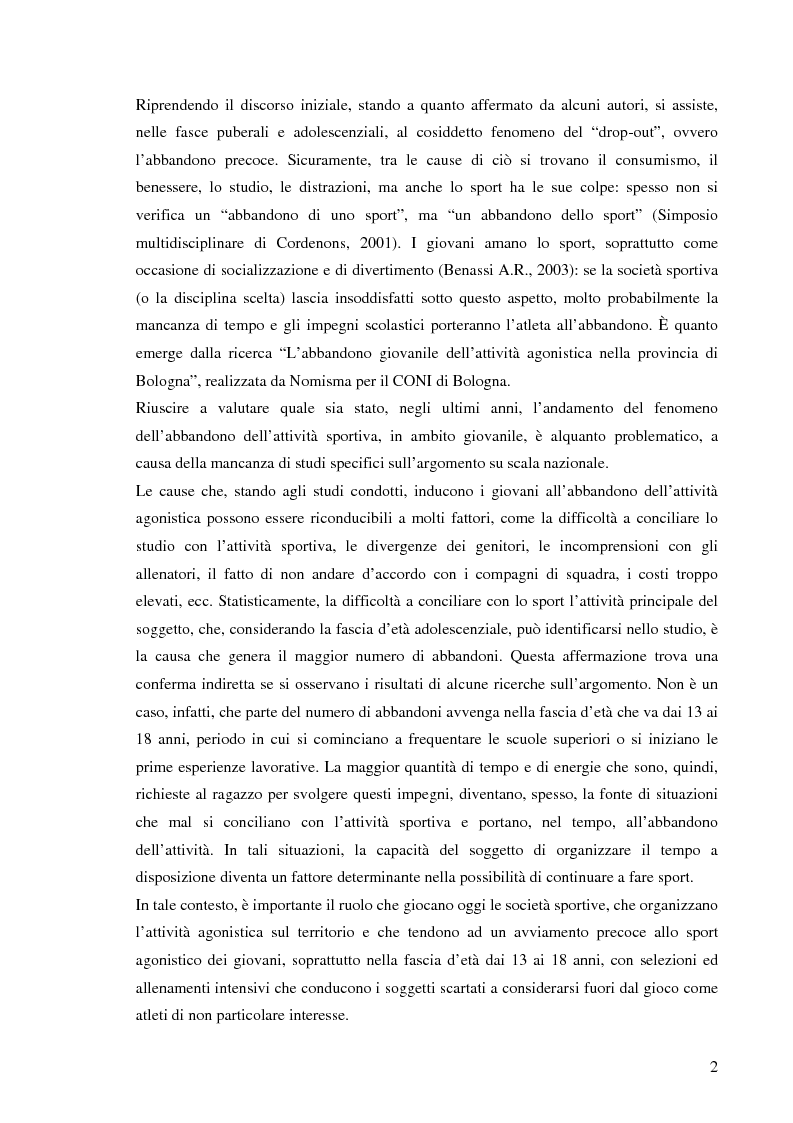 Anteprima della tesi: Il conflitto in adolescenza. Il caso del drop-out sportivo, Pagina 2