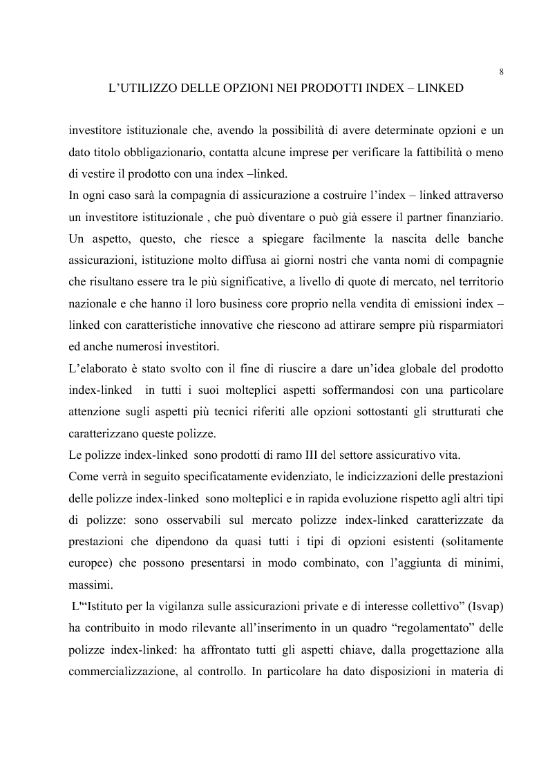Anteprima della tesi: L'utilizzo delle opzioni nei prodotti Index-Linked, Pagina 4