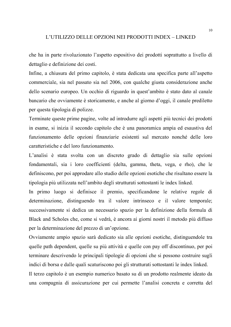 Anteprima della tesi: L'utilizzo delle opzioni nei prodotti Index-Linked, Pagina 6