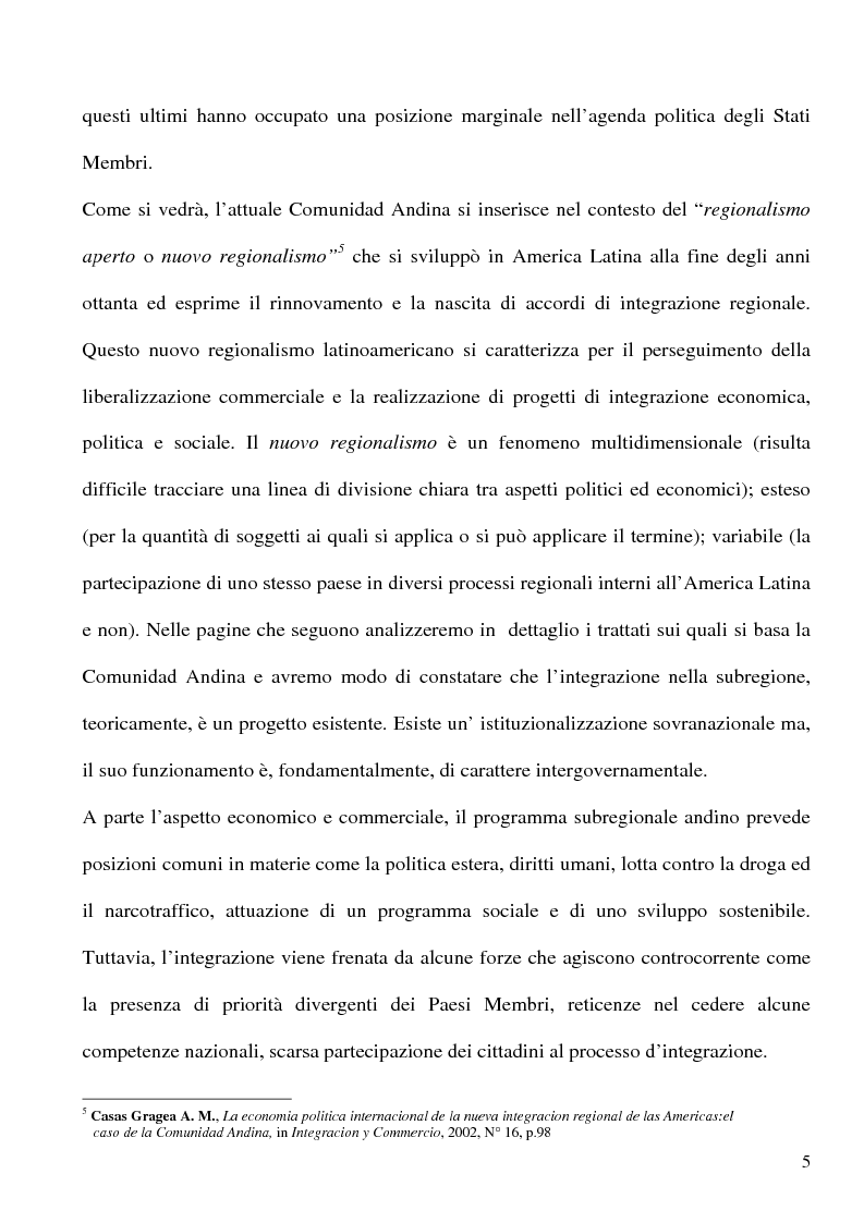 Anteprima della tesi: Comunidad Andina, Pagina 2