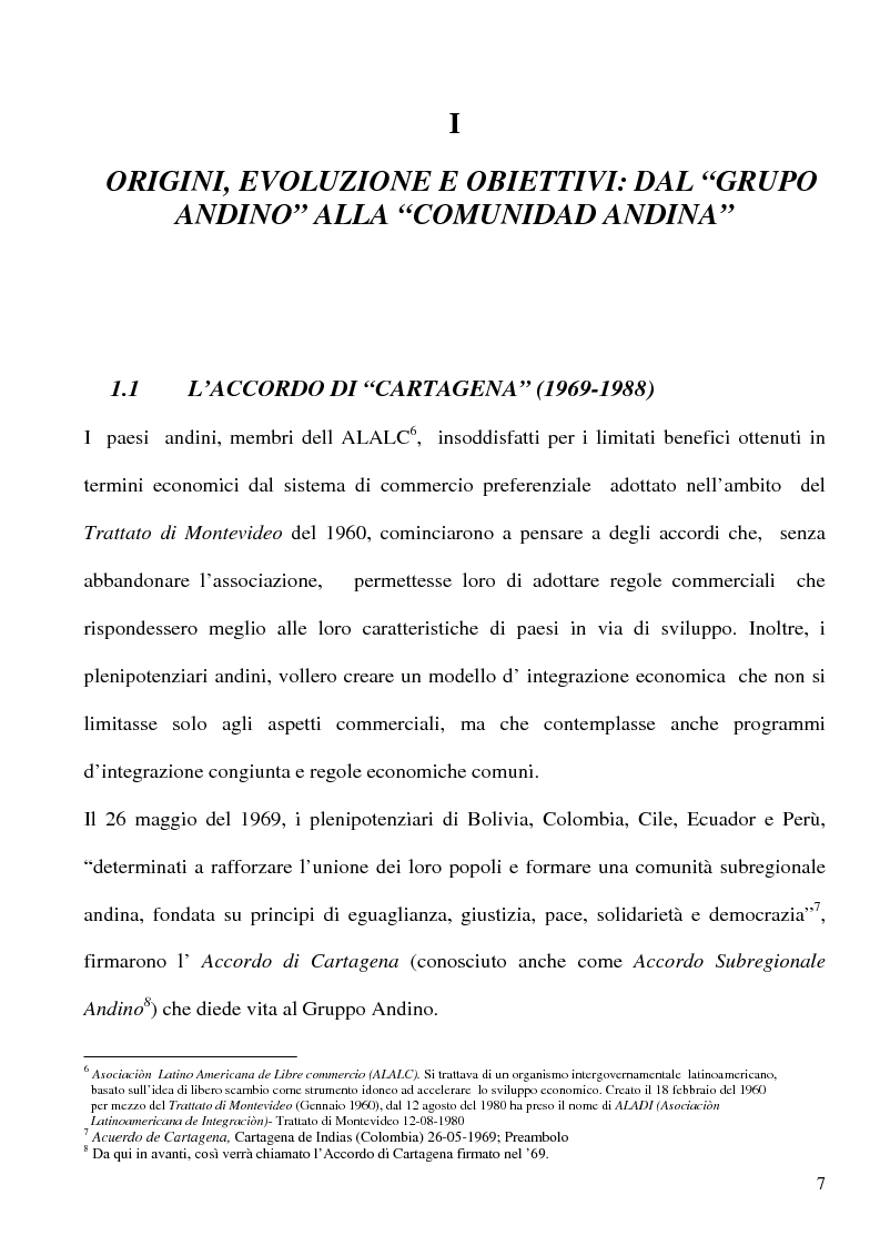 Anteprima della tesi: Comunidad Andina, Pagina 4