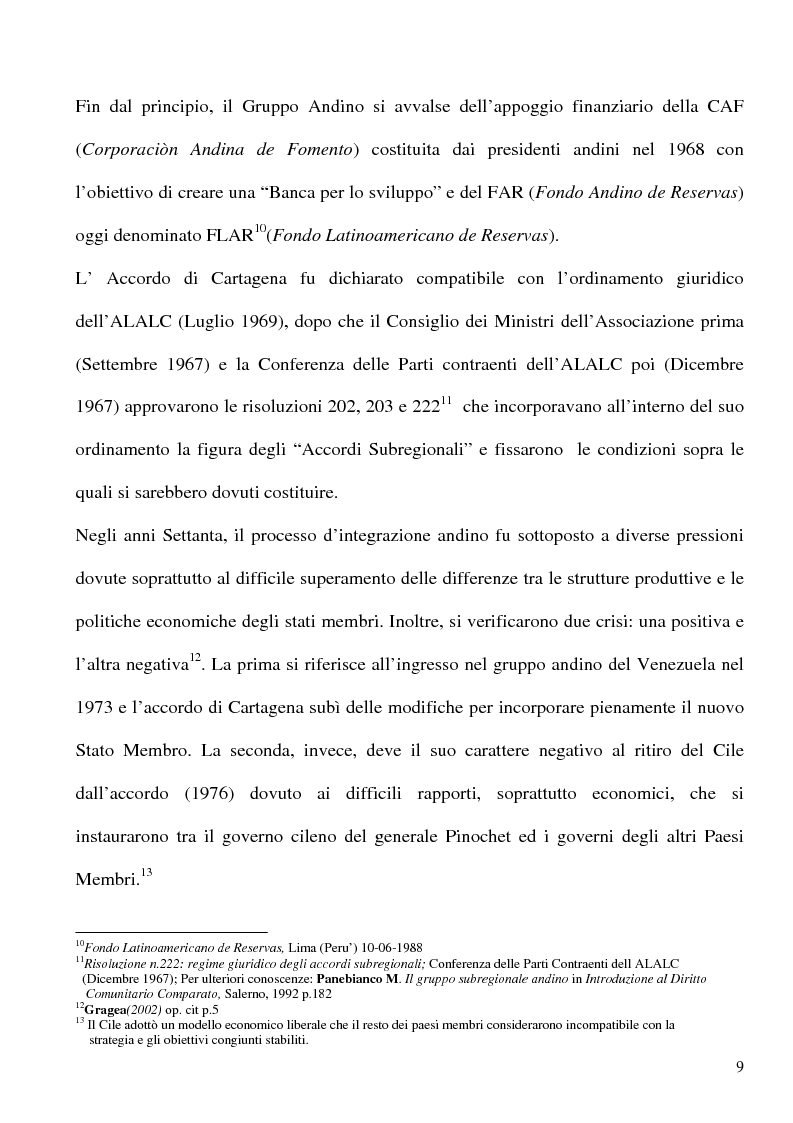 Anteprima della tesi: Comunidad Andina, Pagina 6