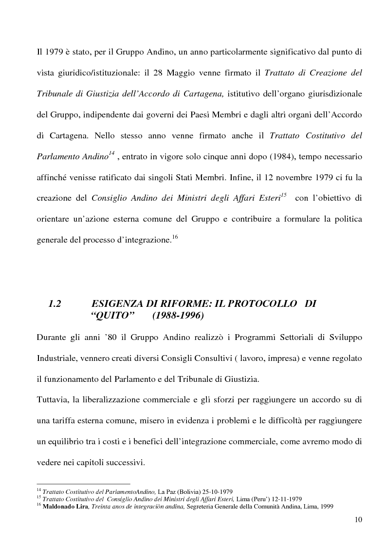 Anteprima della tesi: Comunidad Andina, Pagina 7
