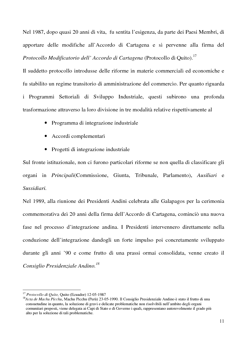 Anteprima della tesi: Comunidad Andina, Pagina 8