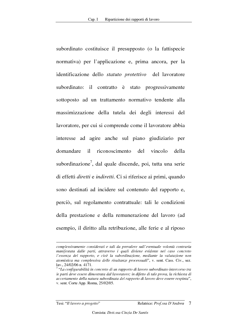 Anteprima della tesi: Il lavoro a progetto, Pagina 7