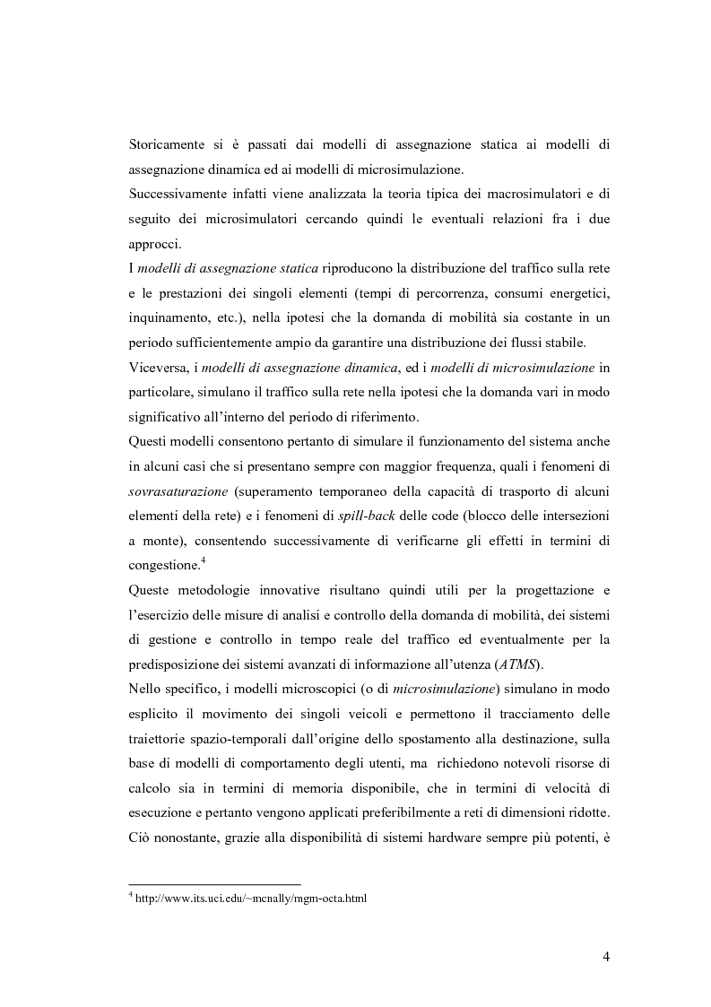 Anteprima della tesi: Metodologie per la modellazione software Paramics -Trips di un'area critica- Il caso CantonMombello Piazza Arnaldo a Brescia, Pagina 4