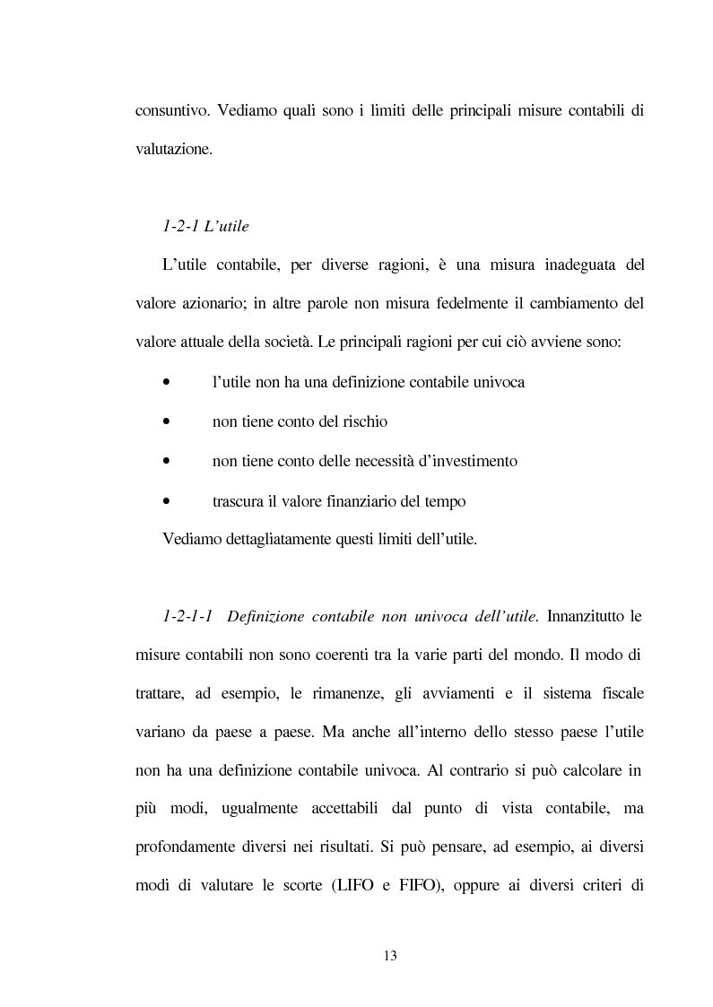 Anteprima della tesi: La valutazione delle aziende in perdita, Pagina 13
