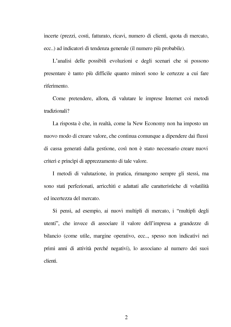 Anteprima della tesi: La valutazione delle aziende in perdita, Pagina 2