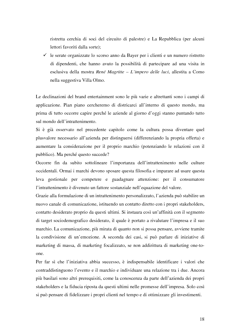 Estratto dalla tesi: Il brand entertainment: il caso di Comunicare In Teatro