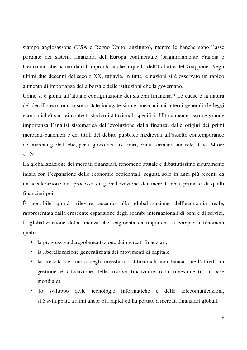 Anteprima della tesi: Globalizzazione dei mercati finanziari e regolazione degli investimenti, Pagina 2