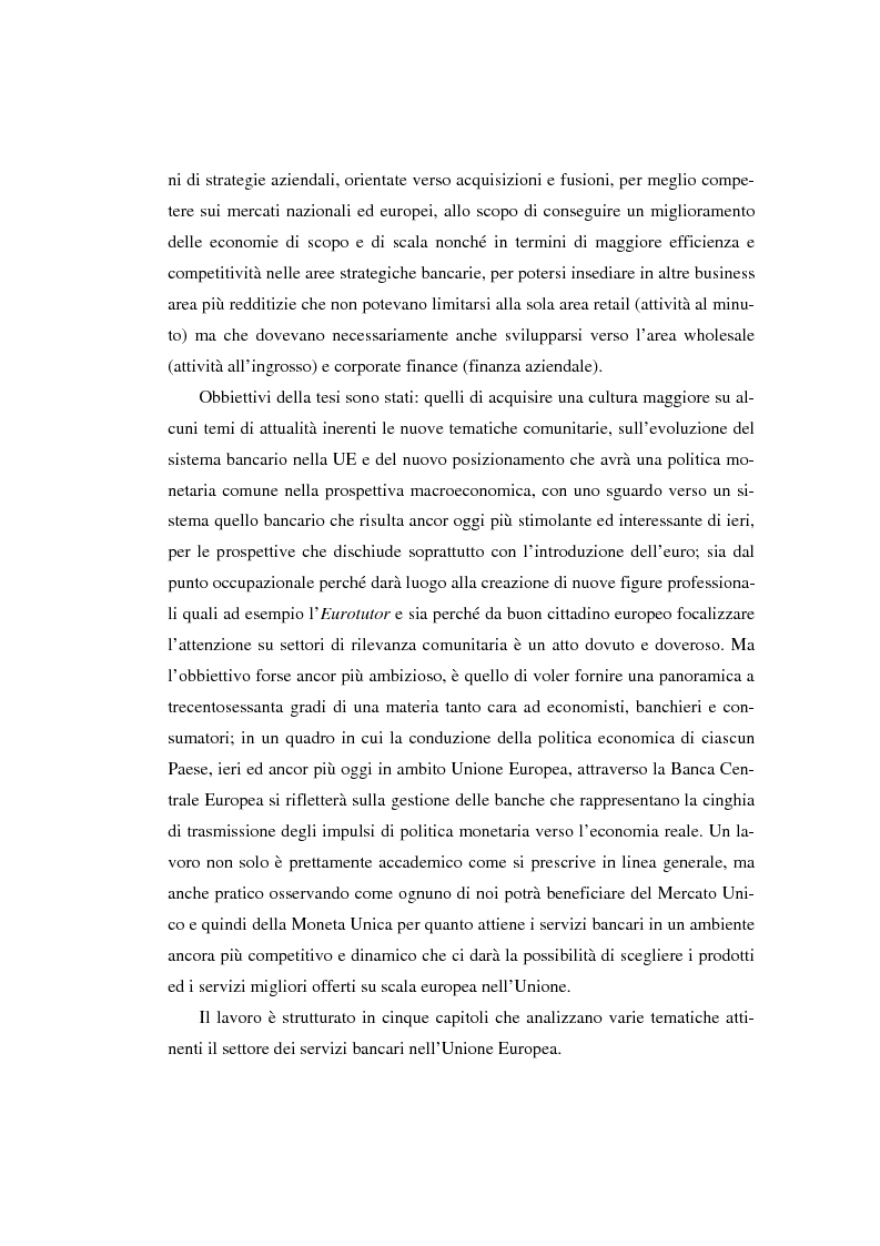 Anteprima della tesi: L'evoluzione del sistema bancario dal Mercato Unico all'Unione Monetaria Europea con l'introduzione dell'euro in Italia, Pagina 7