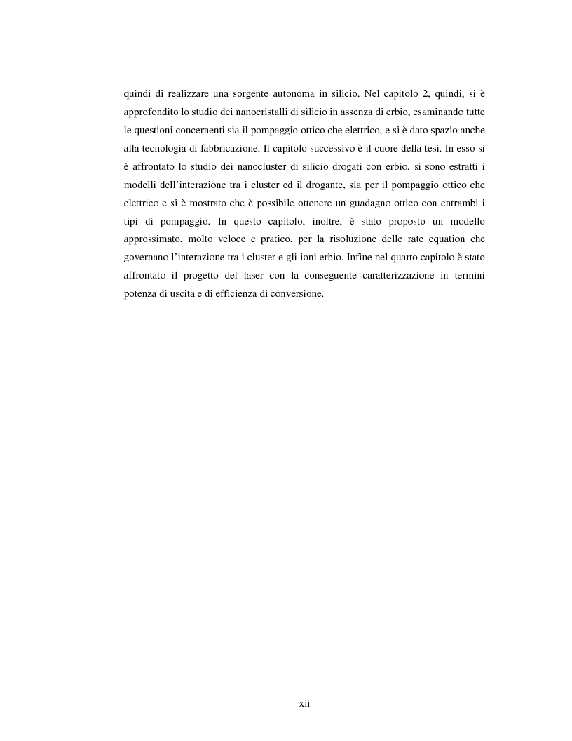 Anteprima della tesi: Progetto di una cavità Fabry-Perot basata su nanocluster di silicio drogati con erbio, Pagina 4