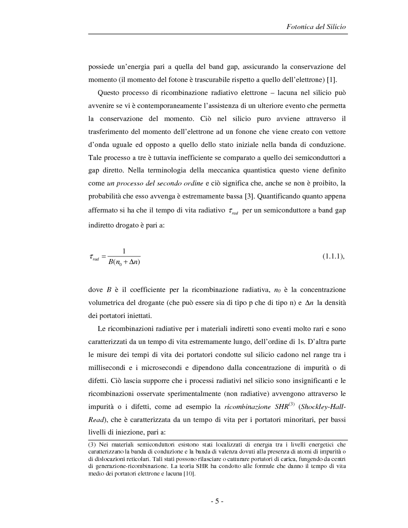 Anteprima della tesi: Progetto di una cavità Fabry-Perot basata su nanocluster di silicio drogati con erbio, Pagina 9