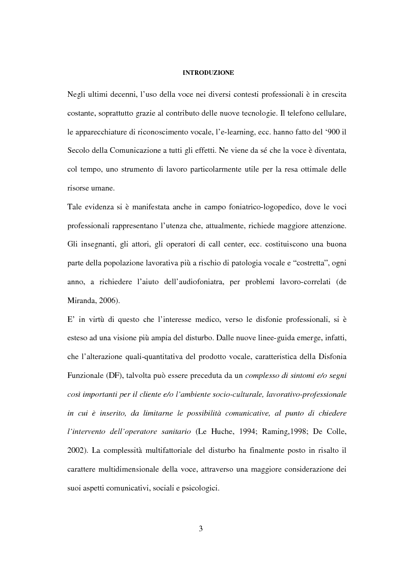 Anteprima della tesi: La dimensione terapeutica del teatro nel trattamento logopedico delle disfonie professionali, Pagina 2