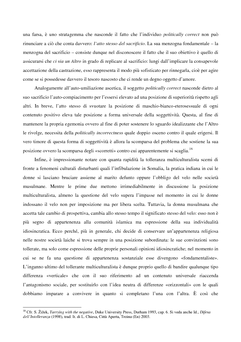 Anteprima della tesi: Il Reale del godimento: per uno sguardo sulla società tardo-capitalista attraverso le impossibili categorie di Slavoj Zizek, Pagina 10