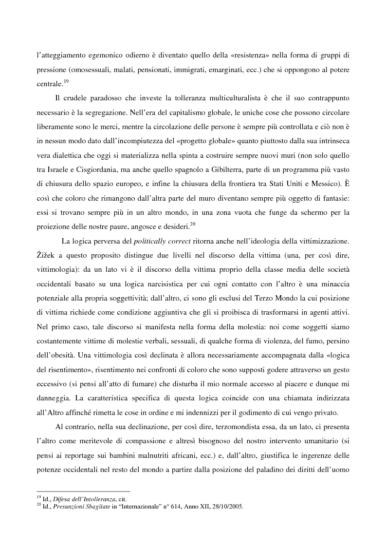 Anteprima della tesi: Il Reale del godimento: per uno sguardo sulla società tardo-capitalista attraverso le impossibili categorie di Slavoj Zizek, Pagina 11