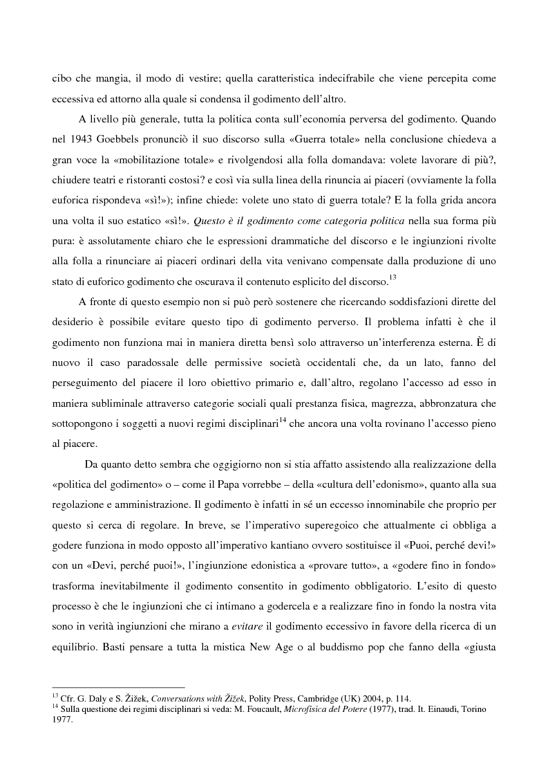 Anteprima della tesi: Il Reale del godimento: per uno sguardo sulla società tardo-capitalista attraverso le impossibili categorie di Slavoj Zizek, Pagina 6
