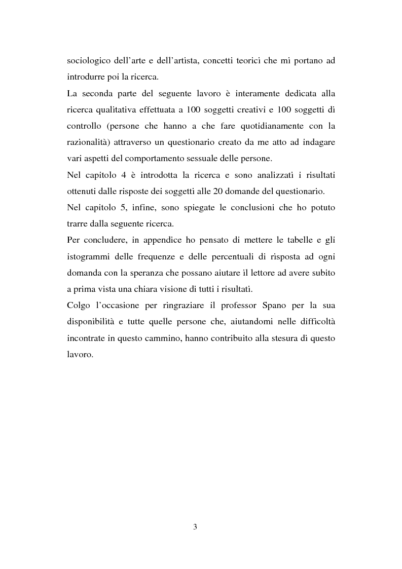 Anteprima della tesi: Psicoanalisi e arte: il comportamento sessuale degli artisti, Pagina 3