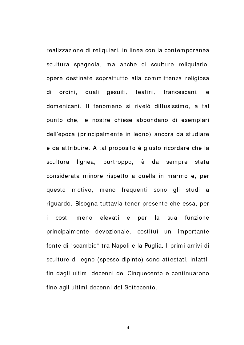 Anteprima della tesi: Contributi per la scultura lignea in Capitanata: la statuaria nelle chiese di Foggia, Pagina 2